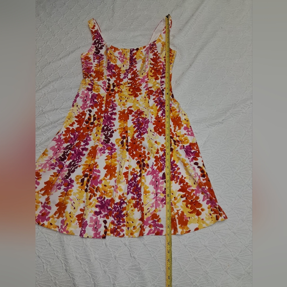Jones Wear Multicolor Floral Midi Dress Sz 8 - Picture 9 of 17